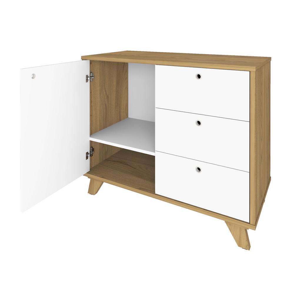Bancada 3 Gavetas Carbonia Olmo Branco