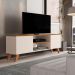Bancada TVs 60 Polegadas Los Angeles Off White Cedro
