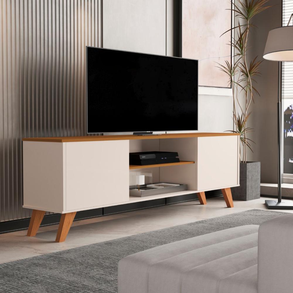 Bancada TVs 60 Polegadas Los Angeles Off White Cedro
