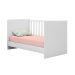 Berço e Cômoda com 3 Gavetas Merlo Branco Branco