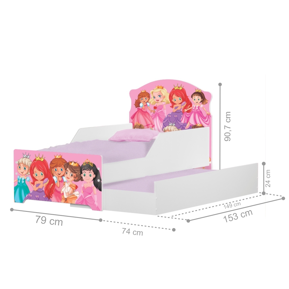 Bicama Infantil Uly Princesas com Colchões