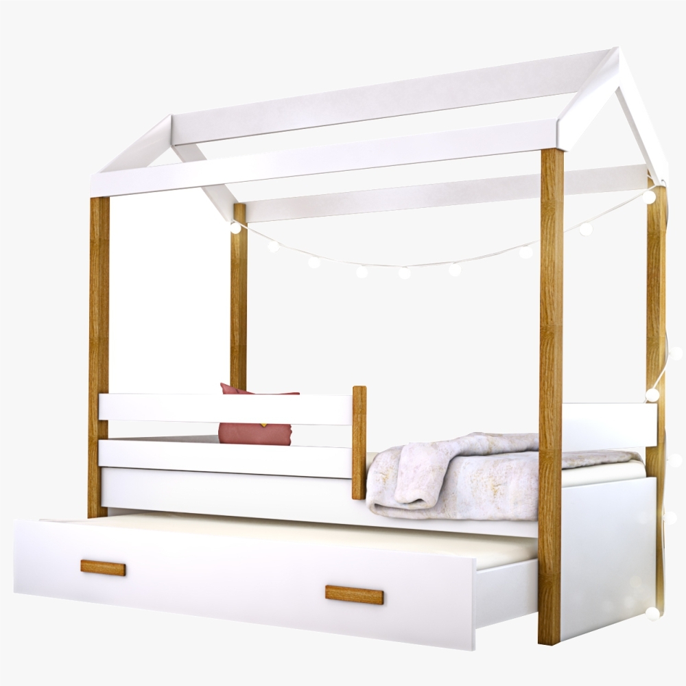 Bicama Montessori Exclusiv Solteiro com Fio de Luz e Colchão