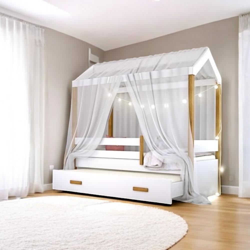 Bicama Solteiro Montessoriana infantil Casinha - Branco