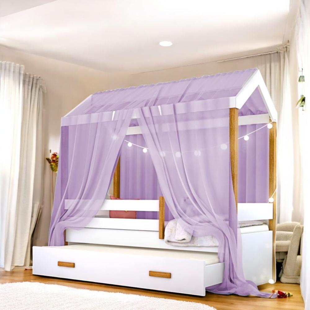 Bicama Solteiro Montessoriana infantil Casinha - Roxo