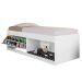 Box Solteiro 2 Prateleiras Flórida Com Kit Pet e Colchão Branco