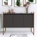 Buffet 3 Portas Aparador Londres - Preto Cobre