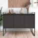 Buffet 3 Portas Aparador Londres - Preto Onix