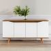 Buffet 4 Portas de Bater Arizona Branco/Cedro