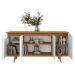 Buffet 4 Portas de Bater Arizona Branco/Cedro
