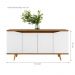 Buffet 4 Portas de Bater Arizona Branco/Cedro