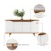 Buffet 4 Portas de Bater Arizona Branco/Cedro