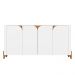 Buffet 4 Portas de Bater Portland Branco/Cedro
