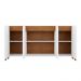 Buffet 4 Portas de Bater Portland Branco/Cedro