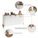 Buffet 4 Portas de Bater Portland Branco/Cedro
