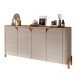 Buffet 4 Portas de Bater Portland Off White/Cedro