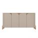 Buffet 4 Portas de Bater Portland Off White/Cedro