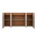 Buffet 4 Portas de Bater Portland Off White/Cedro