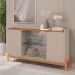 Buffet Aparador 2 Portas Com Vidro Madri Off White Cedro