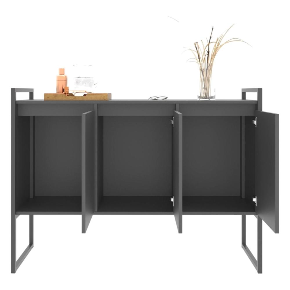 Buffet Aparador Industrial 3 Portas para Sala de Jantar