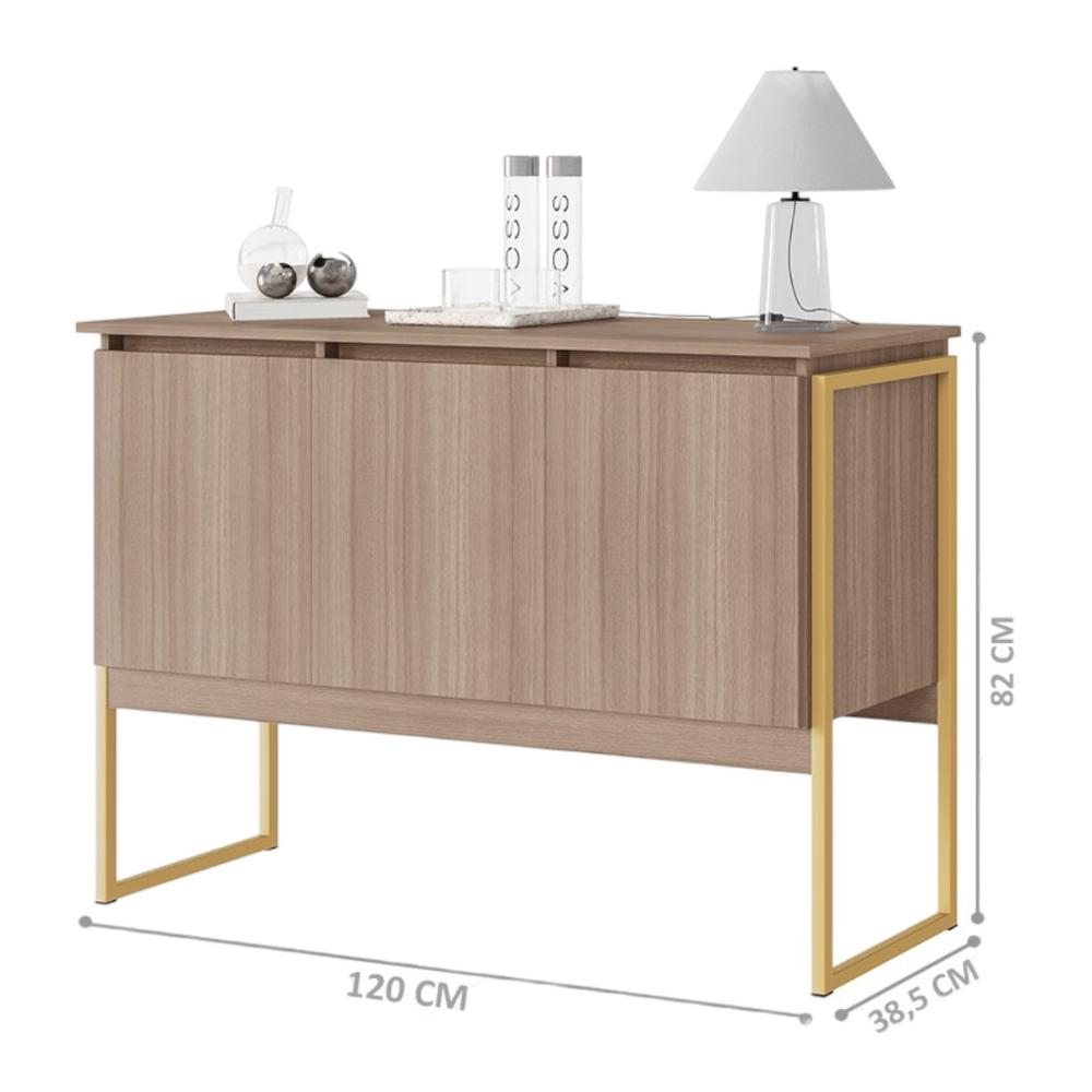 Buffet Aparador de Sala Jantar com Pés Dourado