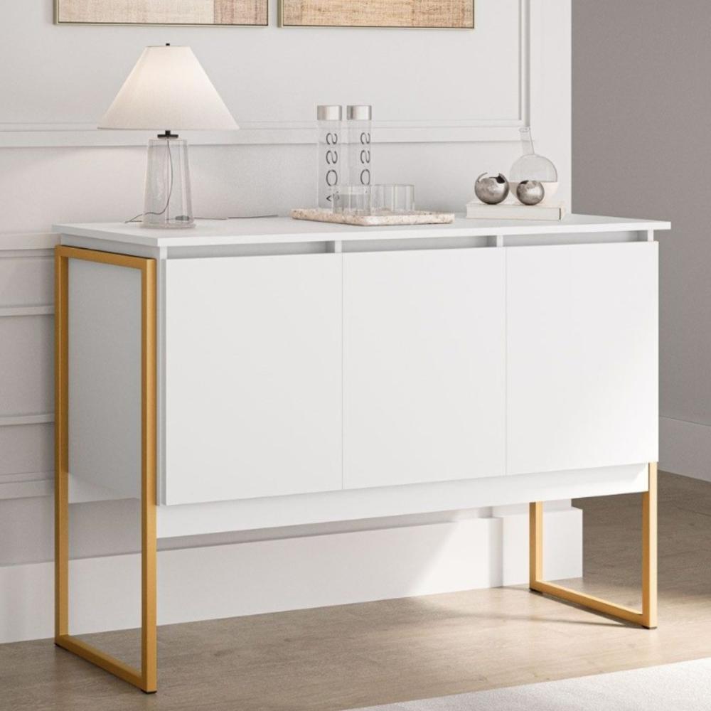 Buffet Aparador de Sala Jantar com Pés Dourado