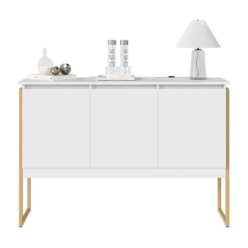 Buffet Aparador de Sala Jantar com Pés Dourado