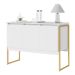 Buffet Classico 3 Portas Branco Dourado  