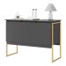 Buffet Classico 3 Portas Preto Dourado   