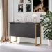 Buffet Classico 3 Portas Preto Dourado   