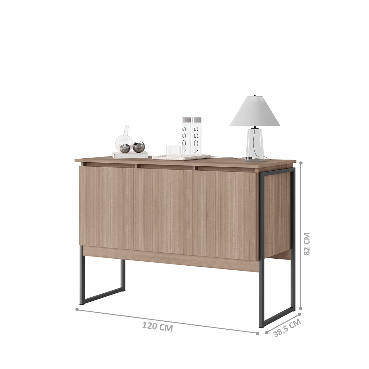 Buffet Classico com 3 Portas Veneza Montana Preto
