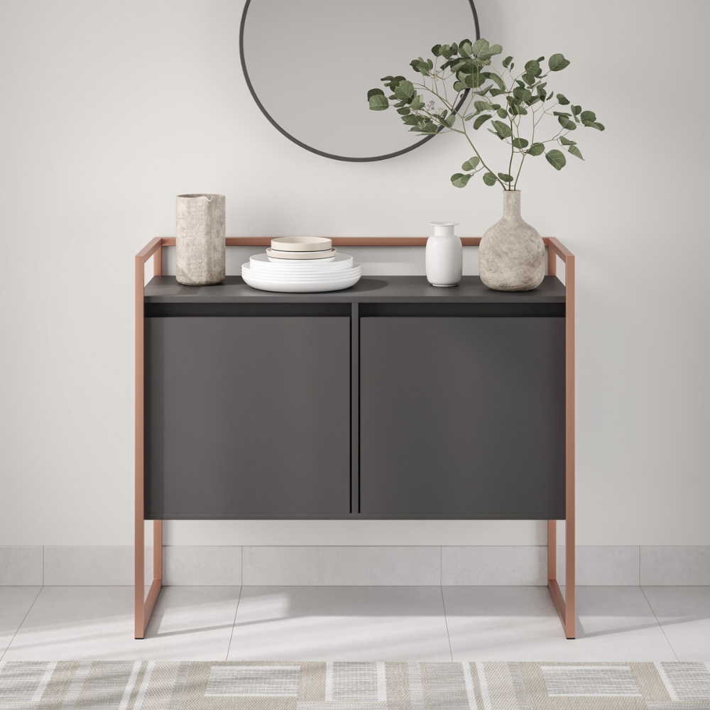 Buffet Industrial para Sala Irlanda Preto Cobre