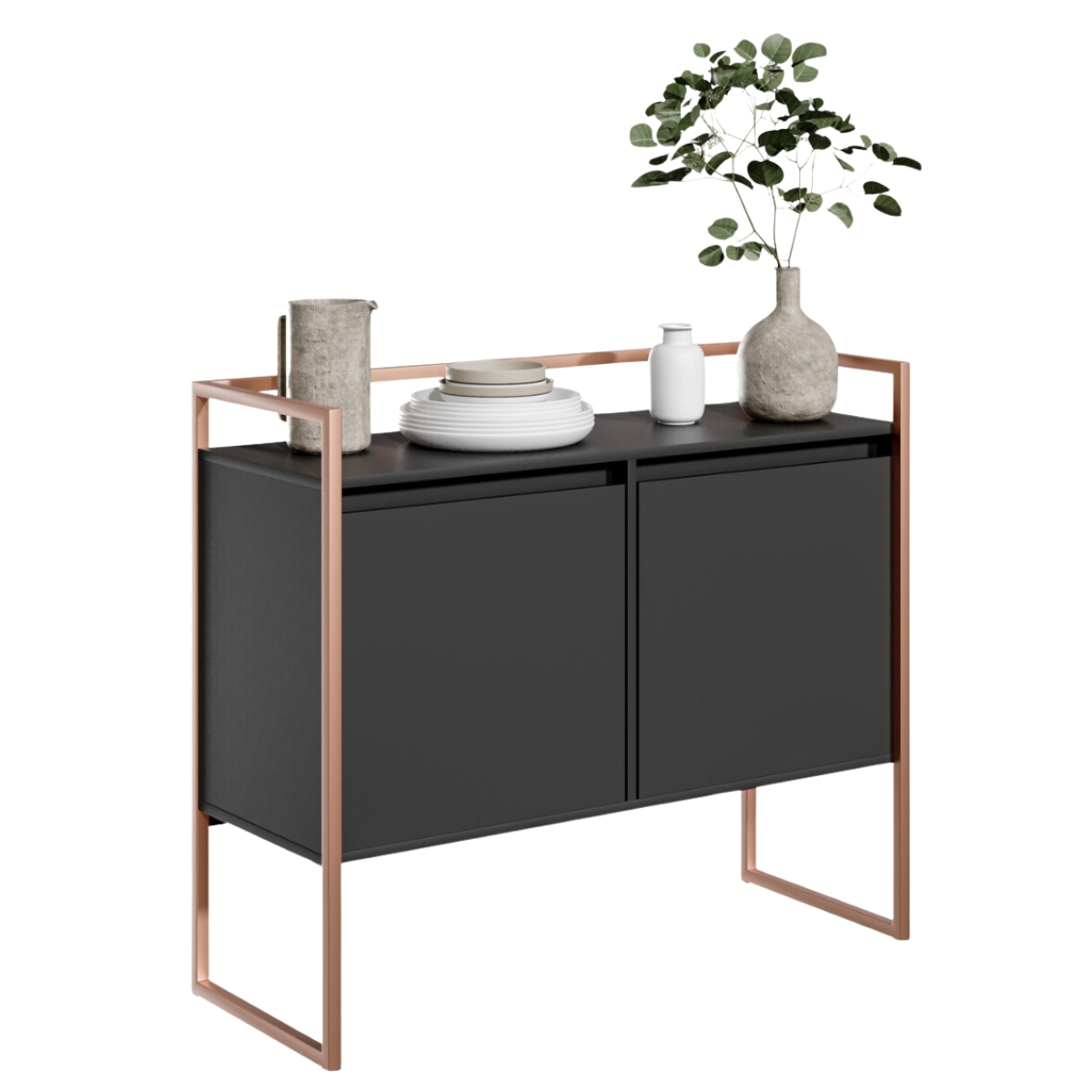 Buffet Industrial para Sala Irlanda Preto Cobre