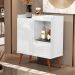 Buffet Marili Retrô Branco Freijo Flex com 2 Portas