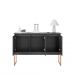 Buffet Moderno 3 Portas Londres Preto Cobre