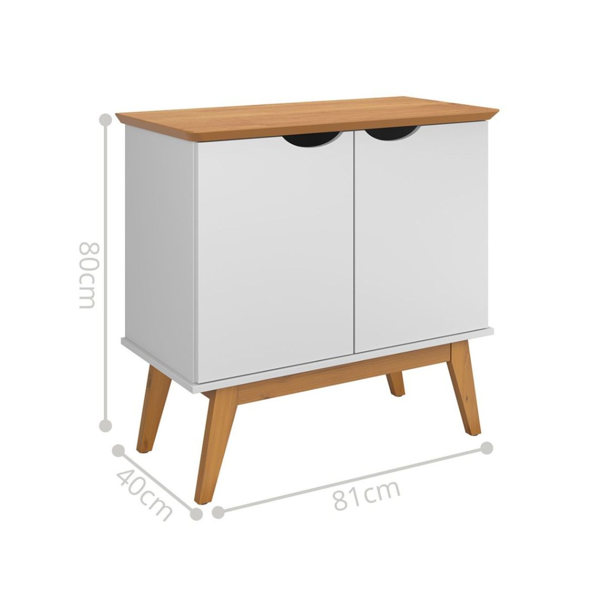 Buffet com 2 Portas Colombo Branco Acetinado