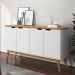 Buffet com 4 Portas Capela Branco Acetinado Cinamomo
