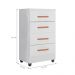 Cômoda 4 Gavetas Lille Branco Brilho