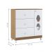 Cômoda Infantil 3 Gavetas Liverpool Branco Almendra