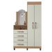 Cômoda Roupeiro 4 Gavetas Joliet Nature Off White 