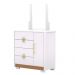 Cômoda Sapateira 4 Gavetas Espelho Paraguai Branco Camarim