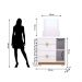 Cômoda Sapateira 4 Gavetas Espelho Paraguai Branco Camarim