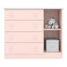 Cômoda com 4 Gavetas Ravena Rosa Acetinado 