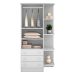 Cômoda com 4 Gavetas e Roupeiro Amesterdã Branco Branco