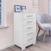 Cômoda com 5 Gavetas Areal Branco