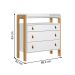 Cômoda e Guarda Roupa com 3 Portas Salta Branco Acetinado