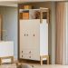 Cômoda e Guarda Roupa com 3 Portas Salta Branco Acetinado