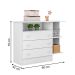 Cômoda e Roupeiro 3 Portas Gante Branco Branco