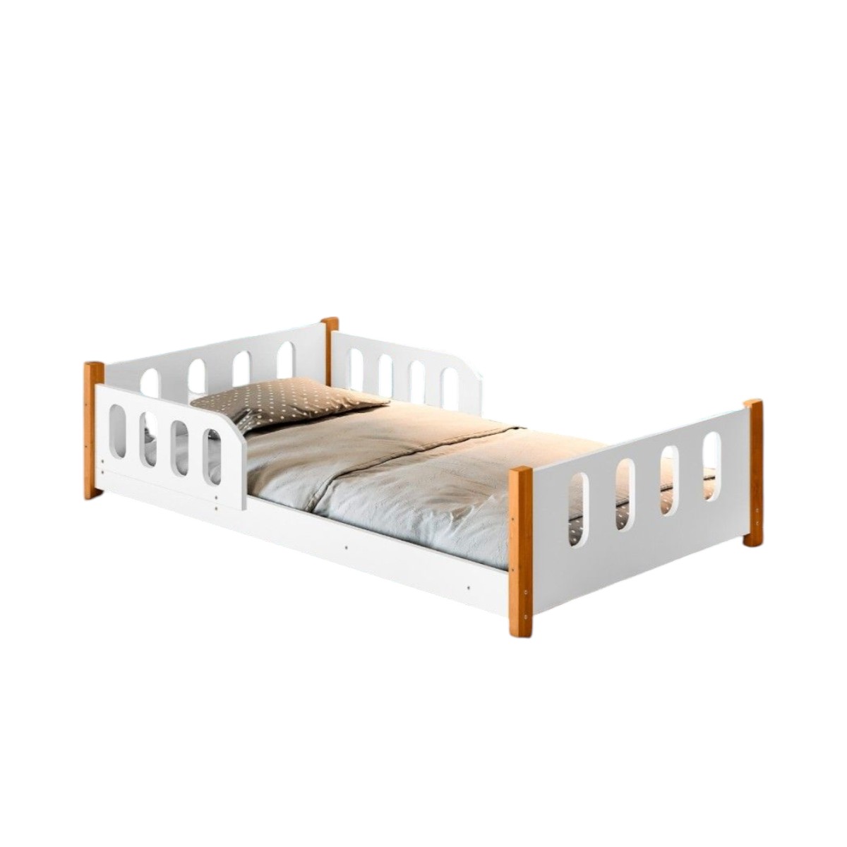 Cama Cercadinho Infantil Colchão Clarise Branco
