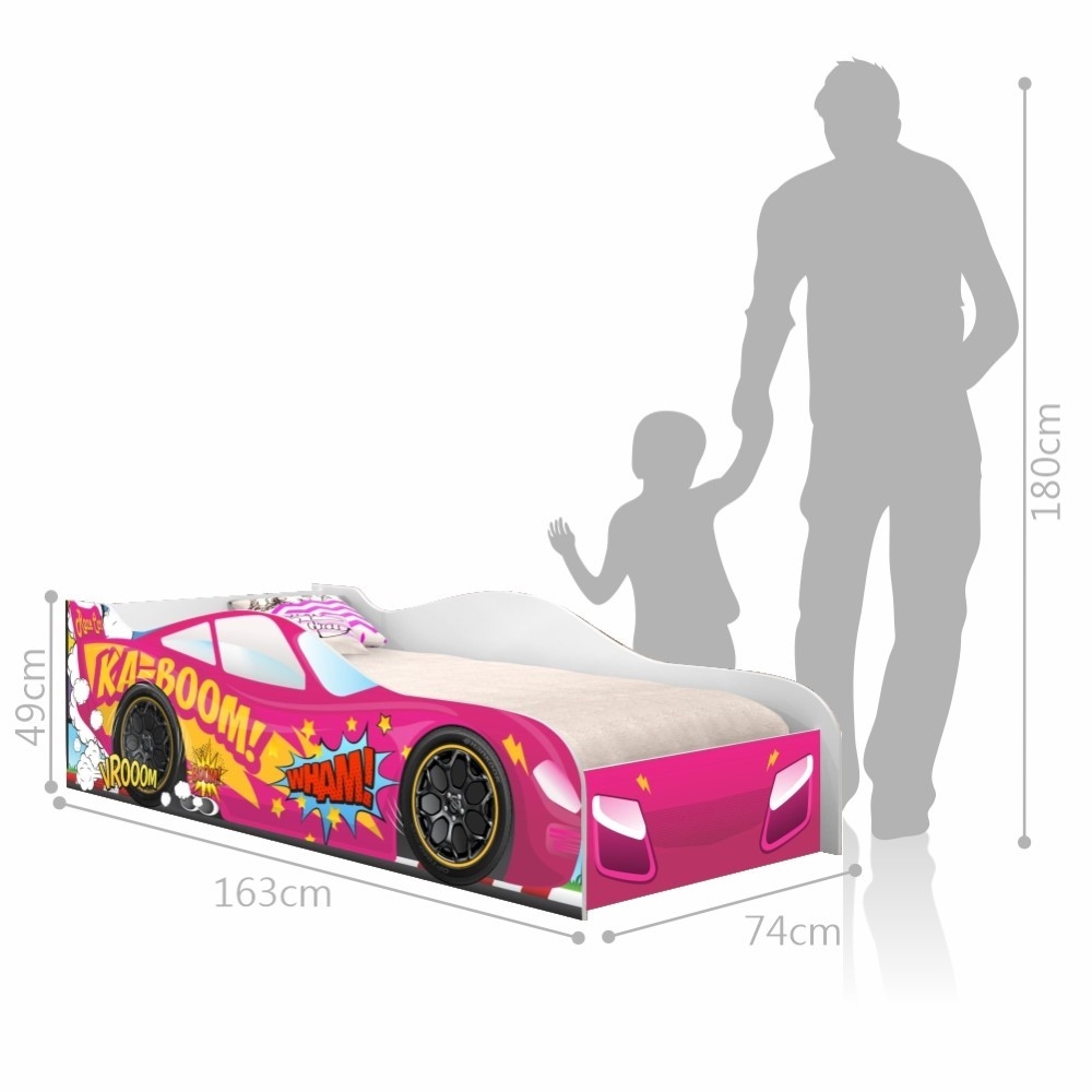 Cama Faísca Carro Infantil Rosa