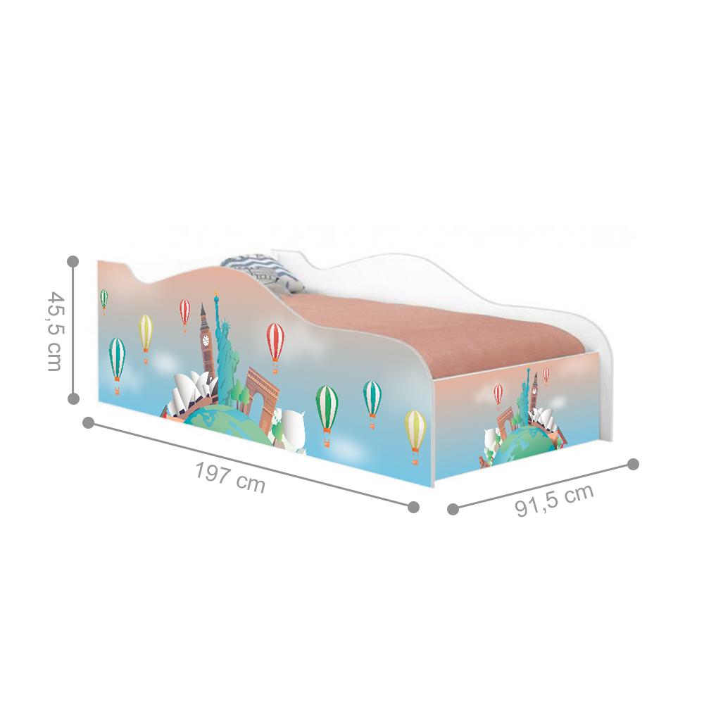 Cama Fun Volta ao Mundo Solteiro
